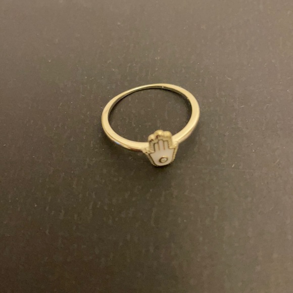 New 14kt gold plated sterling silver enamel gansa ring. - Picture 1 of 3